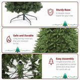 12ft Automatic Tree Structure PVC Material 7794 Tips Christmas Tree Green 82627301