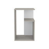 Everet 25" High 3-Tier Side Table Concrete Gray - White B200P286975