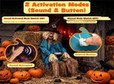 5.2FT Sitting Halloween Animatronic Scarecrow, Jump-Scare Moving Head with Creepy Sounds, Dual 79723593