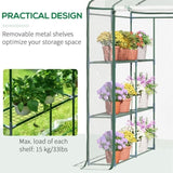 4.7' x 4.7' x 6.4' Mini Walk-in Greenhouse Kit with 3 Tier Shelves 88697344