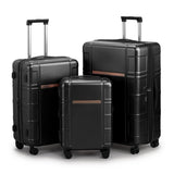Luggage Expandable Suitcase PCABS 3 Piece Set with TSA Lock Spinner 93844175