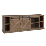 ZUN 85 inch TV Stand Console for TVs up to 95 inches, No Assembly Required, Barnwood Finish B108P160161