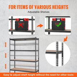 VEVOR Storage Shelving Unit, 5-Tier Adjustable, 2000 lbs Capacity, Heavy Duty Garage Shelves Metal T3342P311743