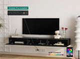 Floating TV Stand Wall Mounted with 16 Color LEDs,67" Modern TV Stand, Floating TV Cabinet W1321P220184