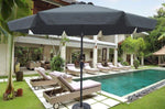 ZUN Outdoor Patio Umbrella 10FT WITH FLAP ,8pcs ribs,with tilt ,with crank,without base, W65627955