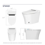 ZUN Luxury Smart Toilet Bidet Built In, Bidet Toilet Heated Seat, Elongated Japanese Toilet 52919809