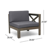 ALCOVE LSHAPE SOFA SET, DARK GREY 63714.00GDGRY