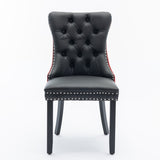 A&A Furniture, Nikki Collection Modern, High-end Tufted Solid Wood Contemporary PU and Velvet W1143P151482