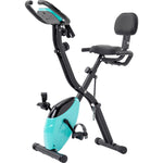 ZUN Folding Exercise Bike, Fitness Upright Recumbent with 16-Level Adjustable Resistance, Arm Bands 41747024