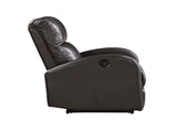 Power Reclining Chair 1pc Brown Faux Leather Upholstered Modern Contemporary Power Motion Reclining B011P233934