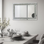 ZUN Large Wall-Mounted Silver Decorative Rectangular Wall Mirror for Home, Living Room, Bedroom, W1043P186675