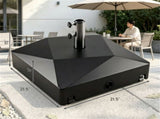 Fillable Patio Base with 4 Rolling Wheels & Locks, Heavy Duty Water Sand Weighted HDPE 39048884