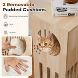 2-tier Wooden Cat Condo with Cushions 55000630