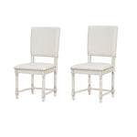 ZUN TOPMAX Vintage Traditional 2-Piece Upholstered Dining Chairs with Padded Backs, Cream N717P170411D