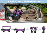 480Lbs Collapsible Wagon with Canopy,Wagon Stroller with 7" All-Terrain Wheels, Lightweight Foldable 47984277