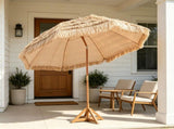 8 ft Thatched Patio Umbrella with Tilt, Hawaiian Style Beach Parasol, for Beach, Patio, Poolside & 84390617