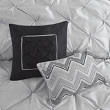 7 Piece Tufted Comforter Set Grey King B03596788