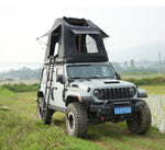 ZUN Roof top tent and roof rack use Portable Folding Aluminium Telescopic Ladder Non-Slip Extension W2801P235383