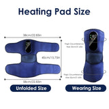 Cordless Knee Massager Heated Knee Brace Wrap Electric Knee Heating Pad with 5-Level Heating 3-Level 58243632