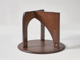 19.68" Round End Table, Rubberwood Accent Side Table for Living Room, Walnut 88267429