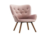 Doarnin Contemporary Silky Velvet Tufted Button Back Accent Chair, Mauve T2574P164269