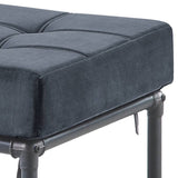 Grey and Sandy Grey Rectangle Ottoman B062P185730