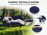 Outdoor Swing Cushions 63 Inch, Waterproof 4" Thick Porch Swing Cushion Replacement with Backrest 32888620