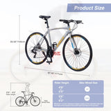 24 Speed Hybrid bike Disc Brake 700C Road Bike For men women's City Bicycle 38433041