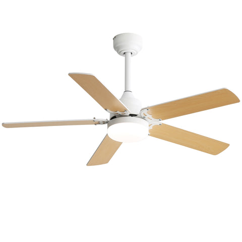 Energy Saving 42 Inch Ceiling Fan 5 Blades Noiseless Reversible Dc Motor Remote Control With Led W934P200086