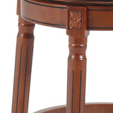Seat height 29.5'' Cow top Leather Wooden Bar Stools, 360 Degree Swivel Bar Height Chair with Backs W2195P268321
