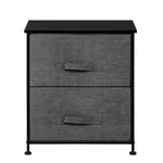 ZUN 2 Drawers -Night Stand, End Table Storage Tower - Sturdy Steel Frame, Wood Top, Easy Pull Fabric 89761690