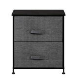 ZUN 2 Drawers -Night Stand, End Table Storage Tower - Sturdy Steel Frame, Wood Top, Easy Pull Fabric 89761690