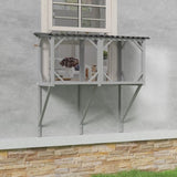 Catio, Window Perch for Large Indoors - for Sunbathing, Napping & Overlooking, Wooden W2831P241976