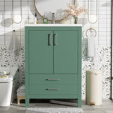 24'' Bathroom Vanity with Ceramic Sink Combo, Modern Freestanding Storae Cabinet with Silver N710P228364F