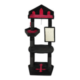 Gothic Cat Tree - 49in Black Cat Tower with Throne Goth Bed, Coffin-shaped Perch, Durable Sisal 99182828