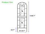 4 Pack Metal Garden Trellis 86.7" x 19.7" Rustproof Trellis for Climbing Plants Outdoor Flower W1586P268031