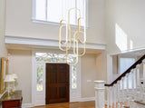 High Ceiling Chandelier Modern LED Ring Pendant Light 3 Color Dimmable Gold Chandeliers Contemporary 29580146