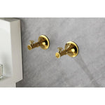 ZUN 6 Piece Brass Bathroom Towel Rack Set Wall Mount W2287P169795