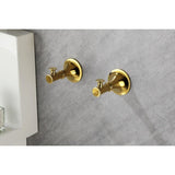 ZUN 6 Piece Brass Bathroom Towel Rack Set Wall Mount W928P198304