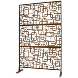 Outdoor & Indoor Privacy Metal Privacy 76" H48" W, Freestanding Decorative Privacy W465P193254