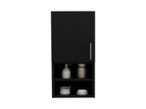 Medicine Single Door Cabinet 31"H, Two External Shelves, Two Interior Shelves, Black B097132933