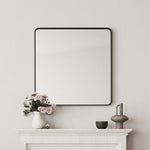 ZUN Wall Mirror 36x36 Inch Square Mirror Metal Framed Mirror Square Vanity Mirror Dressing Mirror, for W1435P241579