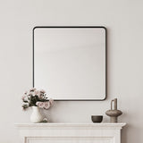 ZUN Wall Mirror 36x36 Inch Square Mirror Metal Framed Mirror Square Vanity Mirror Dressing Mirror, for W1435P241579