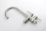 Mount Bathtub Faucet Freestanding Tub Filler Brushed Nickel Standing High Flow Shower Faucets with TH-Y5503NS