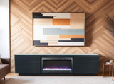 73 inch Fireplace TV Stand for TVs up to 85 inches, Black Finish B108P255362