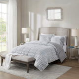 Full/Queen Back Print Long Fur Comforter Mini Set B03597194