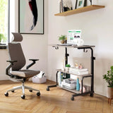 Grey Oak P2 15MM Particle Board with Melamine Coating Adjustable Computer Desk with 3 USB 2 AC 02657888