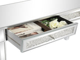 106*38*76cm Modern Mirror Two-Pump Computer Table Silver 76819438
