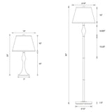Beige and Brushed Nickel 3-Piece Lamp Set B062P153749