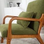 ZUN COOLMORE Modern Accent Chair, Solid Wood Padding Lounge Armchairs With One pillow for Living Room, W395P201470